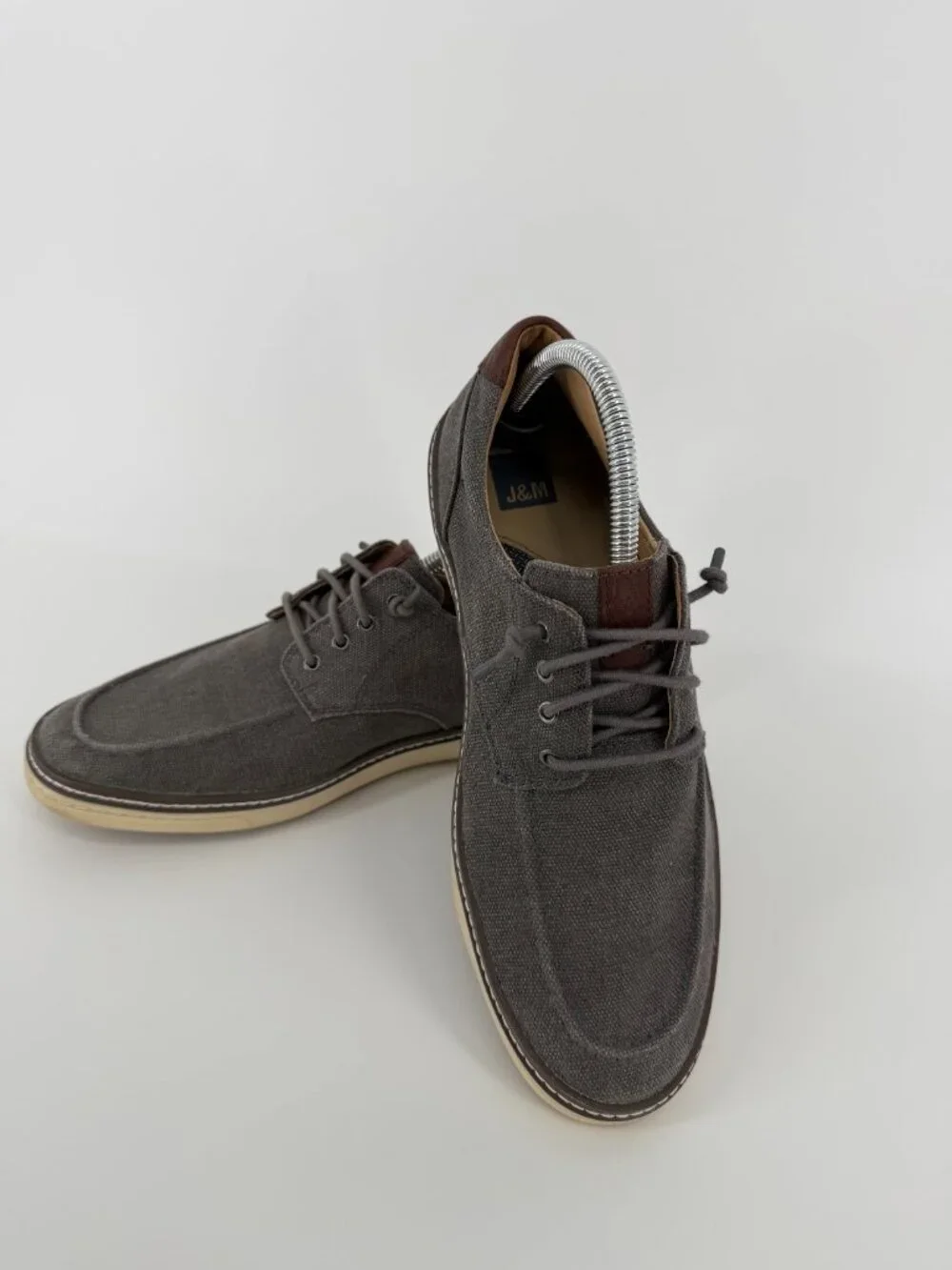 Johnston & Murphy Gray Canvas Casual Oxford Shoes Men’s 8.5